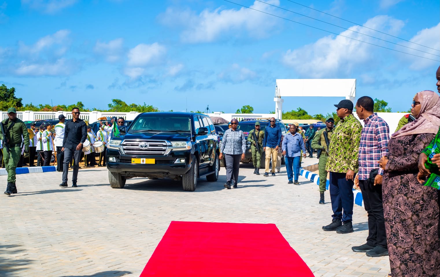 Official arrival at the Kizimkazi Water Project